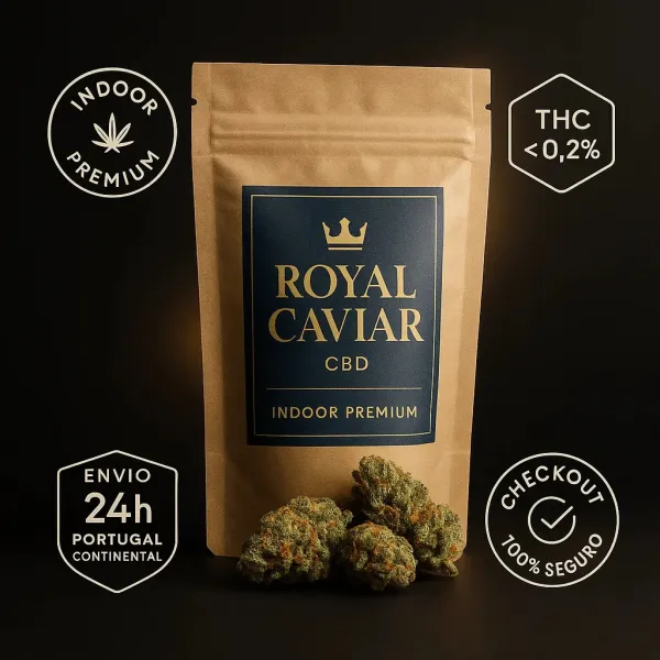 Royal Caviar CBD Indoor Premium – Small Buds 10g | Elegância e Qualidade em Cada Grama