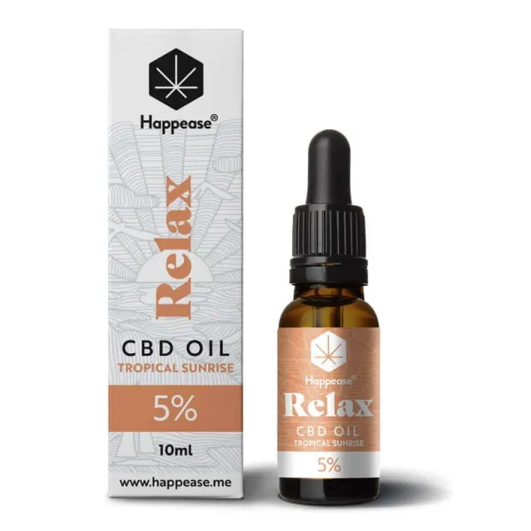 Óleo de CBD RELAX 5%- Happease Tropical Sunrise (10ml)