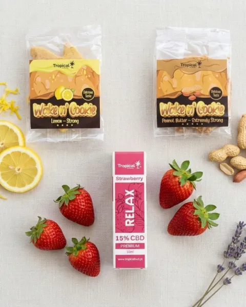 Pack She Vibes – Óleo CBD Morango + Wake n' Cookie Oferta