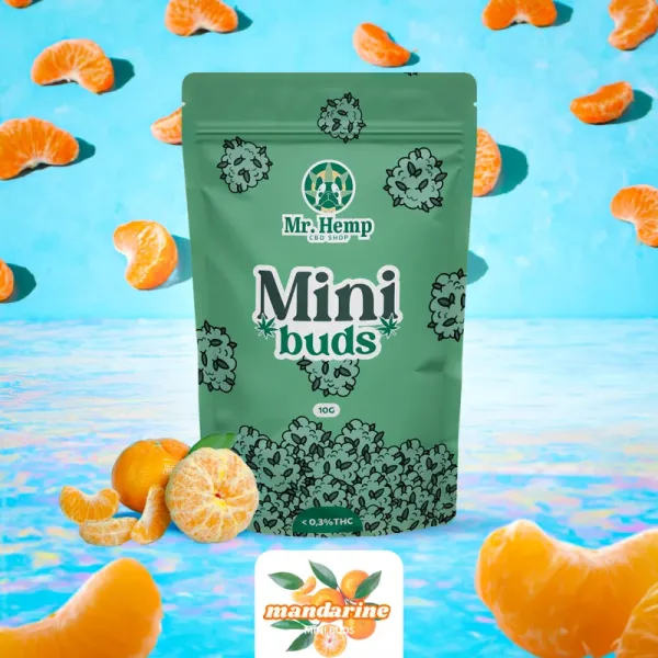 Mini Buds de CBD 10g - Mandarine