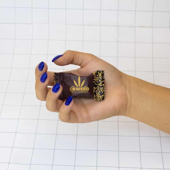 Bombom de Chocolate Preto com Sementes de Cânhamo CBWeed