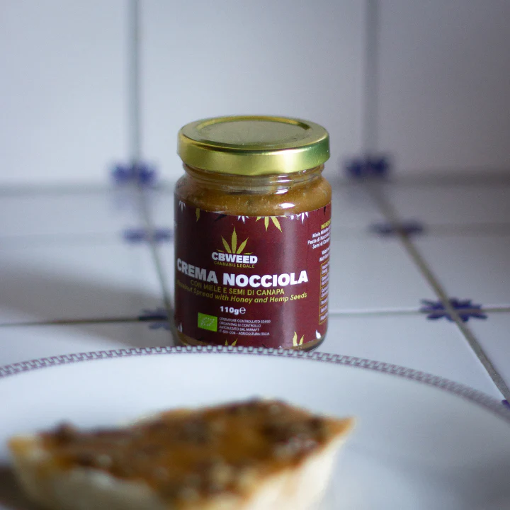Creme de Avelãs com Mel e Sementes de Cânhamo CBWeed