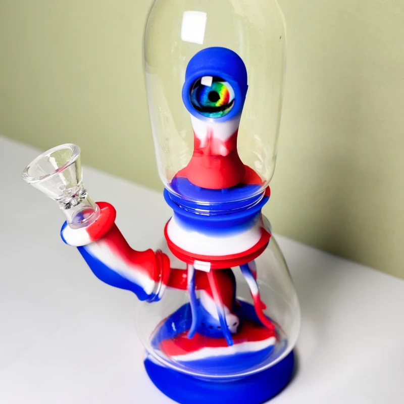 Bong de Silicone/Vidro - Alien Mama Kana